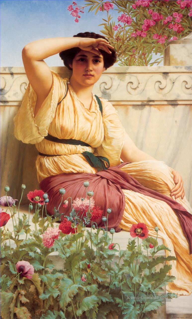 Tryst Neoklassizistische Freifrau John William Godward Klassische Blumen Ölgemälde